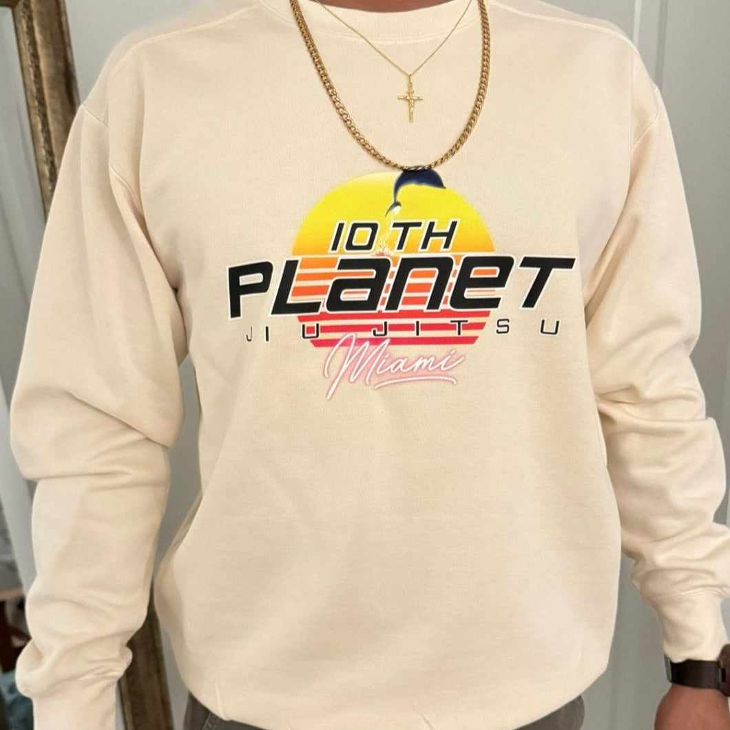 10P Miami Cream Logo Crew Sweatshirt