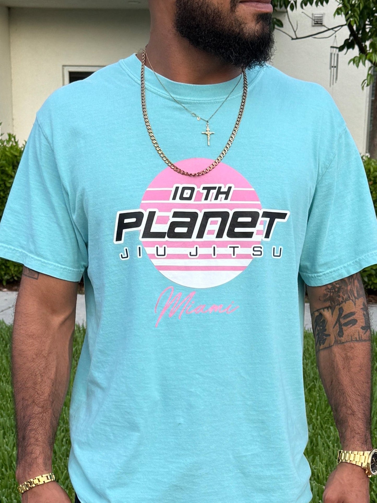 10P Miami Pink sunset tee