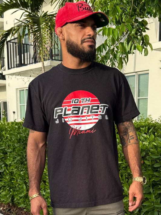 10P Miami Black and Red Tee